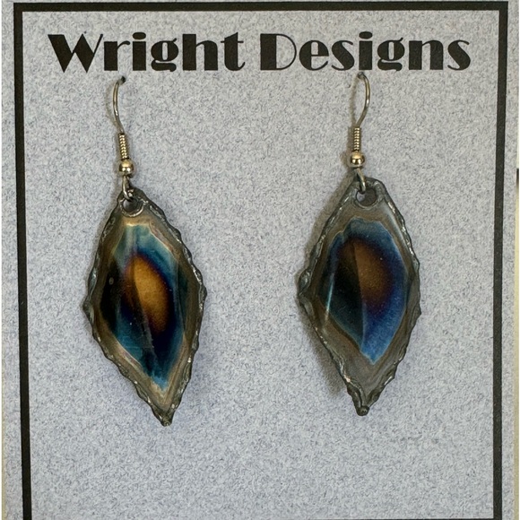 Unique Handcrafted Steel Earrings - Picture 3 of 7